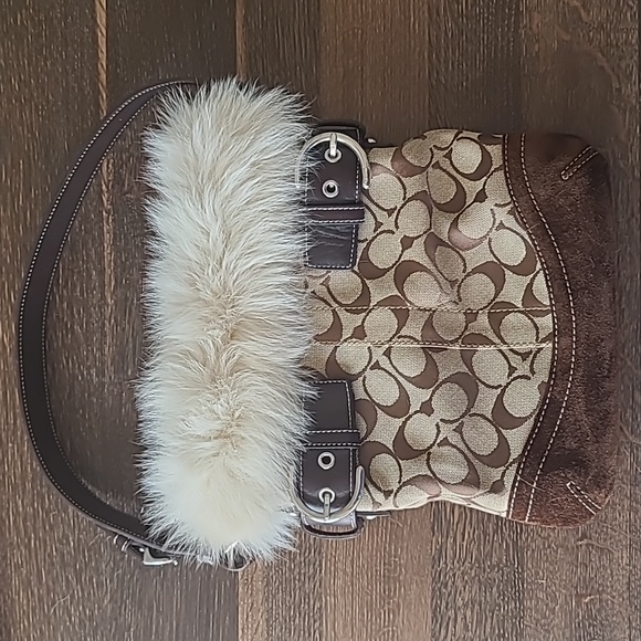 Coach Handbags - Coach Woman's Fur Shoulder Bag